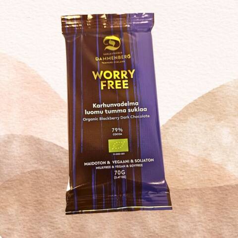Worry free karhunvadelma tumma suklaalevy luomu - 79% 70g