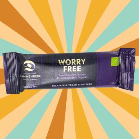 Worry free Tumma suklaapatukka -79 % 23 g - luomu