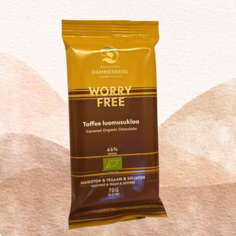 Toffee Suklaalevy 70g - 46% vegaani, maidoton, luomu