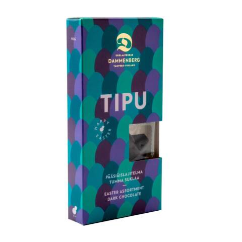 TIPU maidoton tumma suklaa kuviot 20*90g